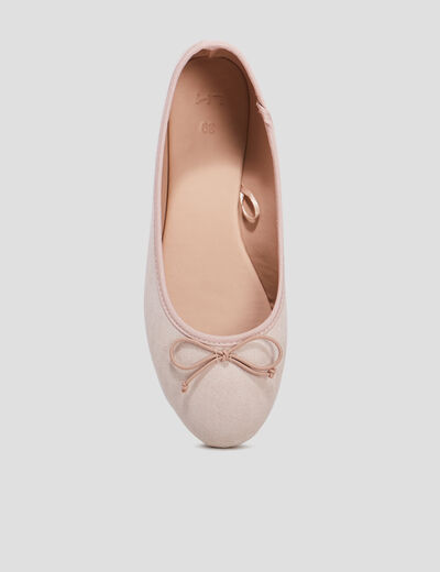 Ballerines avec noeuds rose femme