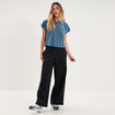Pantalon de jogging molletonn&eacute; Kappa noir femme