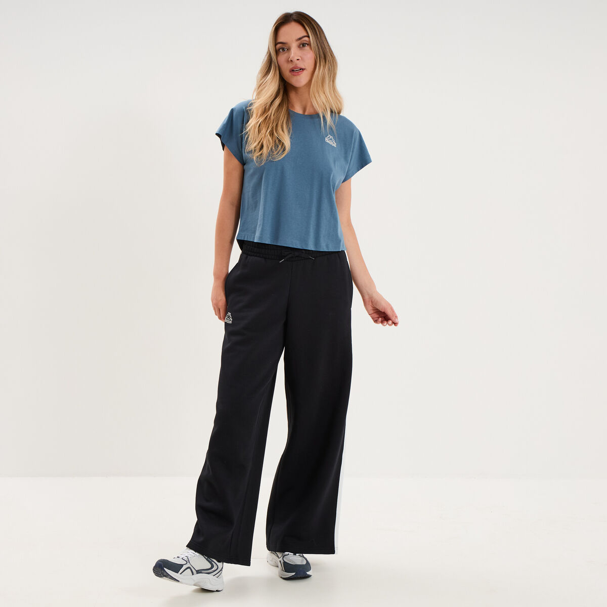 Pantalon de jogging molletonn&eacute; Kappa noir femme
