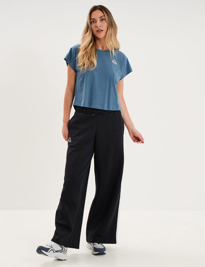 Pantalon de jogging molletonn&eacute; Kappa noir femme