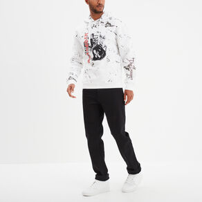 Sweat à capuche hoodie Iron Maiden blanc homme