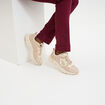 Baskets running &agrave; lacets sable femme
