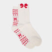 Lot 2 paires chaussettes de No&euml;l rouge femme