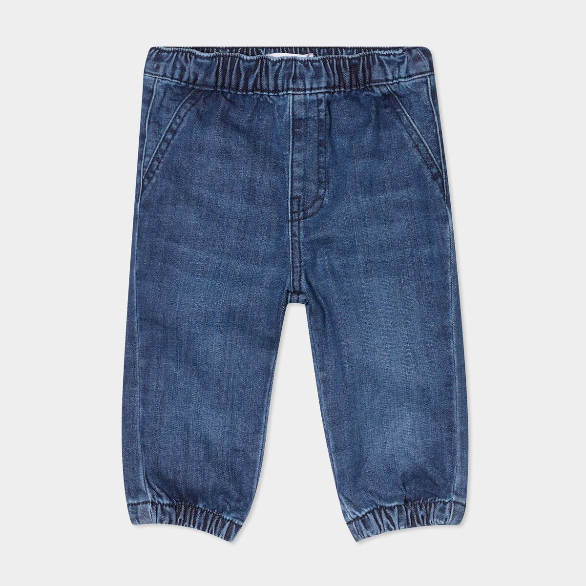 Jeans jogger bas élastiqué coton denim brut bébé garçon