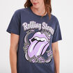 T-shirt manches courtes Rolling Stones gris foncé femme