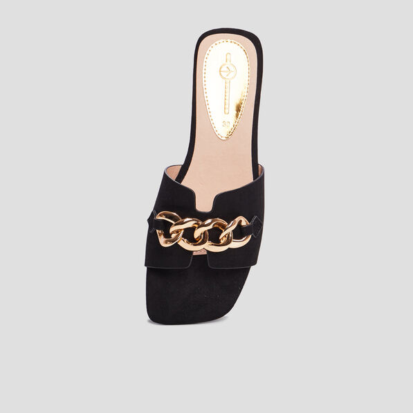mules avec chaines mosquitos noir femme Mules avec chaînes Mosquitos noir femme