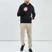 Sweat molleton &agrave; capuche hoodie noir homme