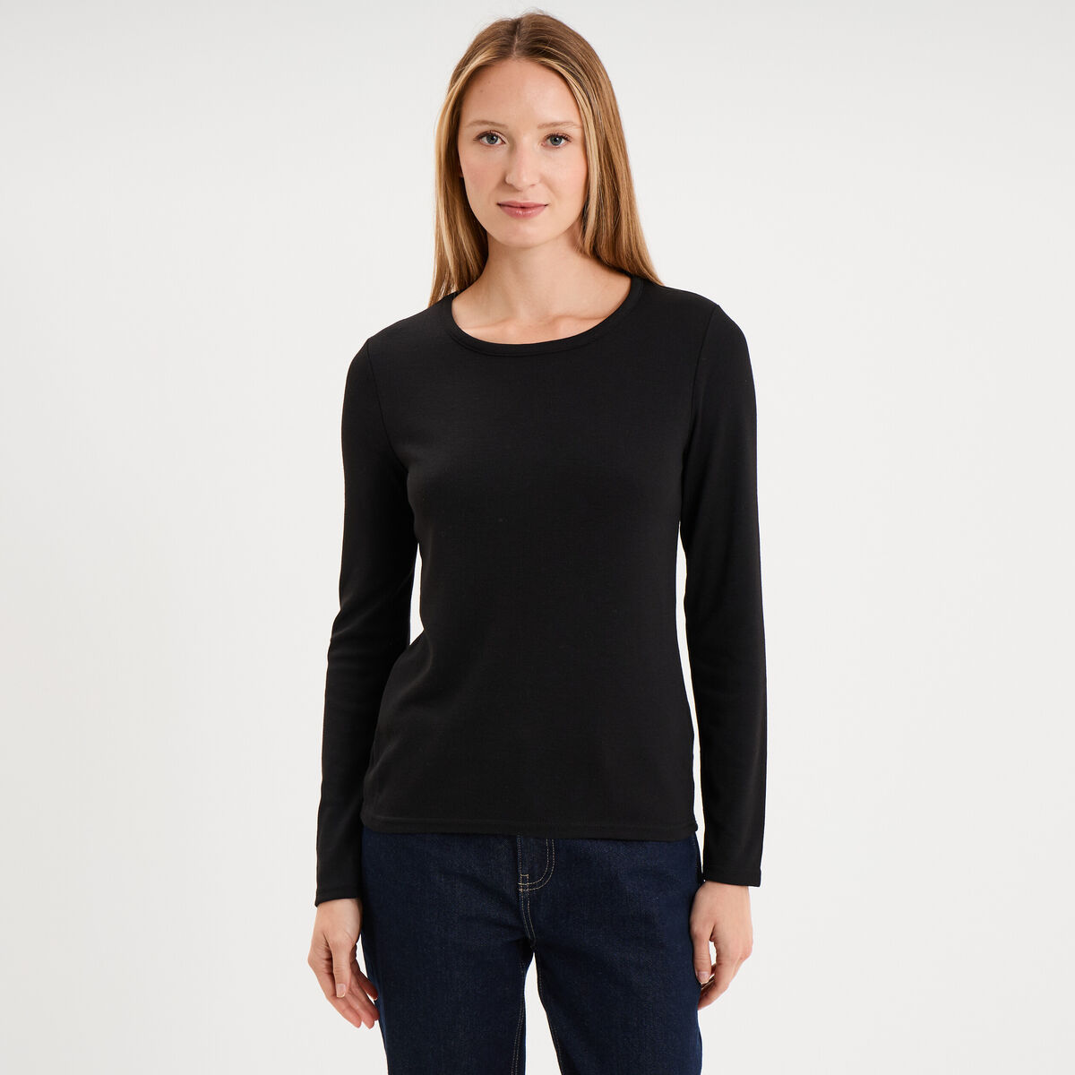 T-shirt thermique Damart x Trappeur noir femme
