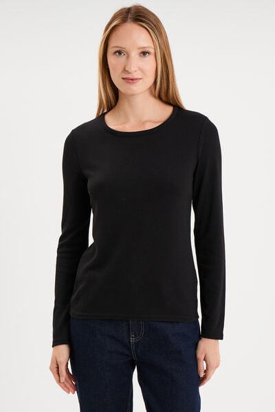 T-shirt thermique Damart x Trappeur noir femme