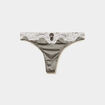 Tanga micro dentelle vert kaki femme