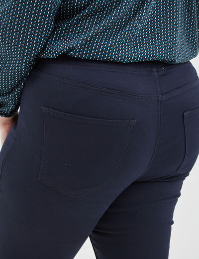 Jegging taille élastiquée grande taille bleu marine femme grande taille