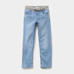 Jeans regular taille élastiquée denim double stone garçon