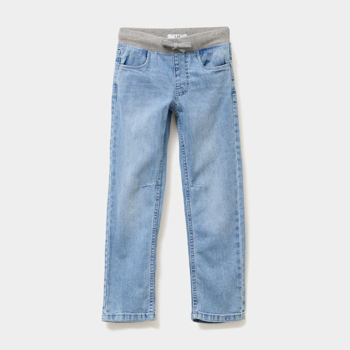 Jeans regular taille élastiquée denim double stone garçon