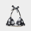 Haut de maillot de bain forme triangle ecru femme