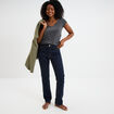 T-shirt manches courtes gris foncé femme