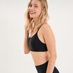 Soutien-gorge brassi&egrave;re bandeau padd&eacute; noir femme