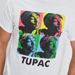 T-shirt manches courtes Tupac blanc homme
