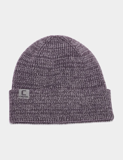 Bonnet tricot&eacute; gris fonc&eacute; mixte