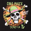 T-shirt manches courtes coton One Piece noir gar&ccedil;on