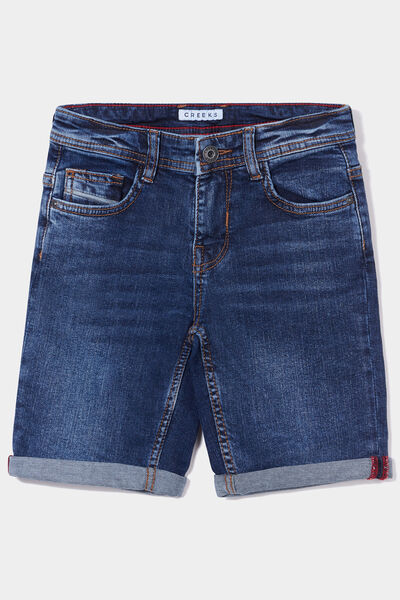 Bermuda regular en jean denim stone gar&ccedil;on