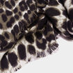 Foulard motif panthère gris femme