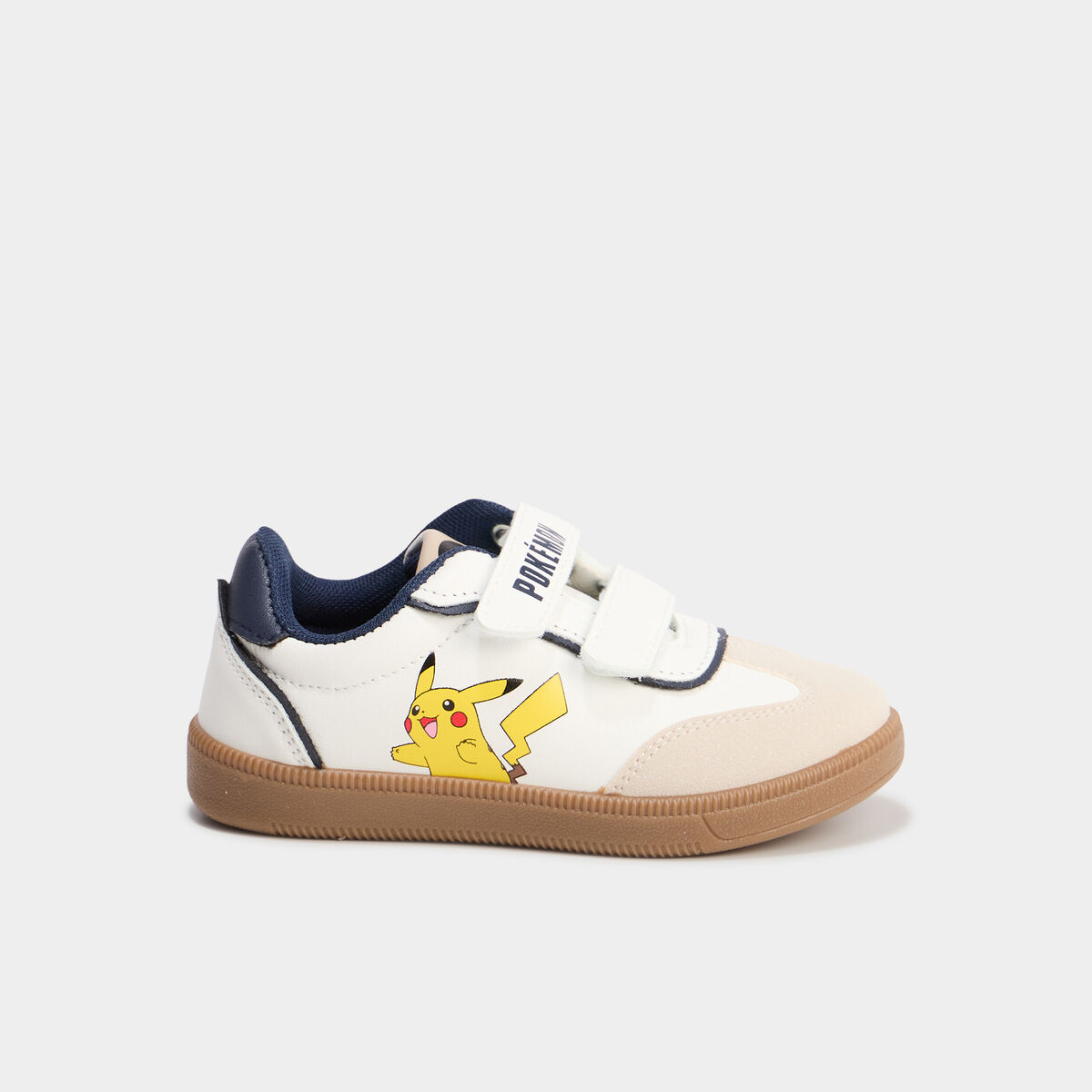 Tennis basses &agrave; scratchs Pok&eacute;mon Pikachu blanc gar&ccedil;on
