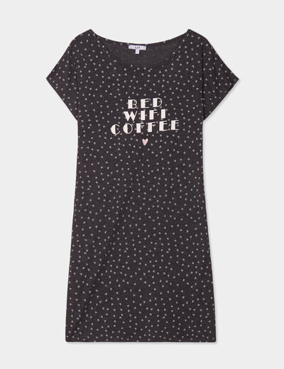Chemise de nuit gris foncé femme