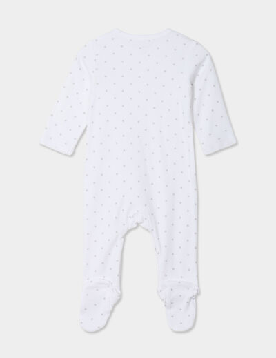 Ensemble body croisé et dors-bien coton blanc mixte