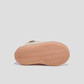 Bottillons en cuir rose champagne bébé fille