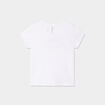 T-shirt col rond manches courtes coton blanc bébé fille
