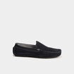 Mocassins en cuir bleu marine homme