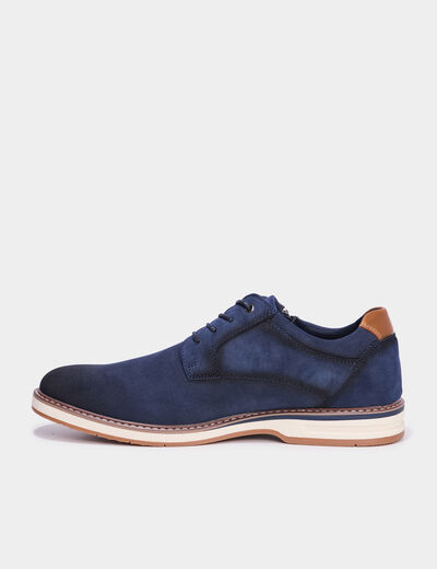 Derbies détails zippés bleu homme