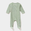 Dors-bien effet velours manches longues vert pastel b&eacute;b&eacute;