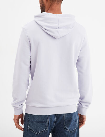 Sweat molleton à capuche hoodie parme homme