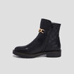 Bottines avec d&eacute;tails cha&icirc;nes noir femme