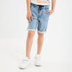 Bermuda droit en jean denim double stone garçon