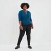 Pull avec détail bijou bleu canard femme grande taille