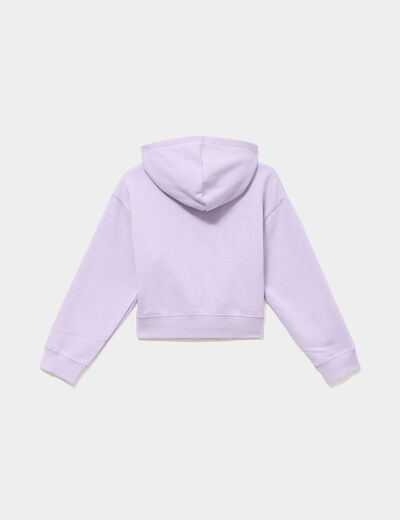 Sweat hoodie &agrave; capuche Puma parme fille
