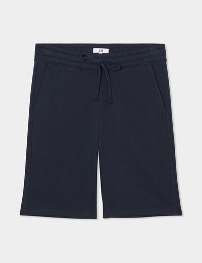 Short de jogging taille &eacute;lastiqu&eacute;e l&eacute;ger bleu marine homme