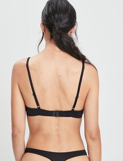 Soutien-gorge triangle microfibre noir femme