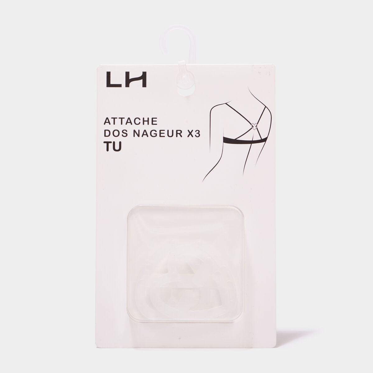 Lot de 3 attaches dos nageur blanc femme