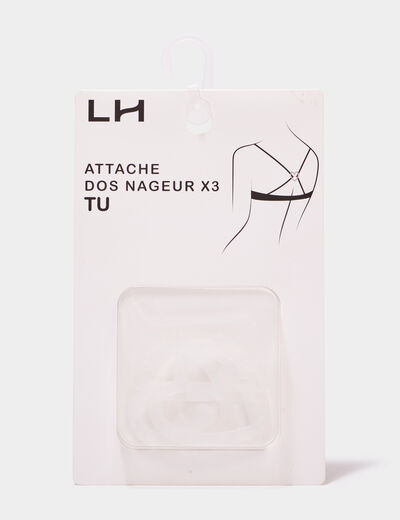 Lot de 3 attaches dos nageur blanc femme