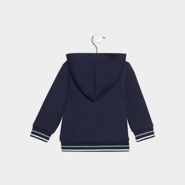 Gilet zippé à capuche Creeks bleu marine bébé garçon