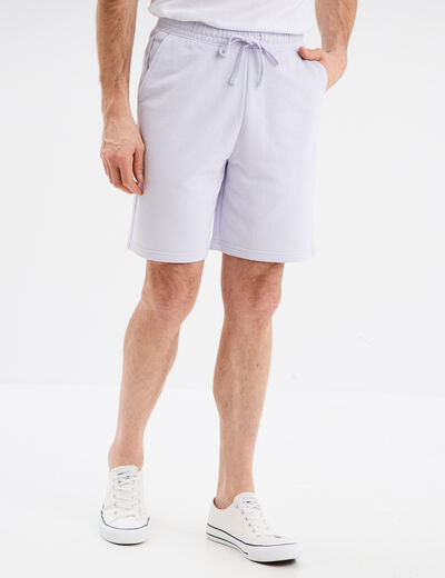 Short de jogging en molleton parme homme