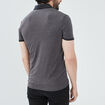 Polo coton ajusté manches courtes gris foncé homme