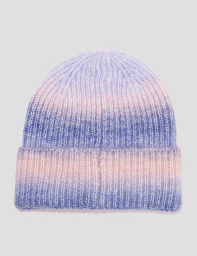 Bonnet tricoté multicolore fille