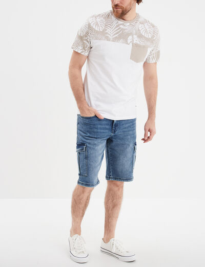 T-shirt à manches courtes 1 poche Creeks gris clair homme