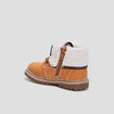 Bottines plates fourrées zippées camel bébé garçon