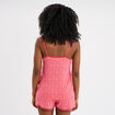 Haut de pyjama débardeur à bretelles rouge femme