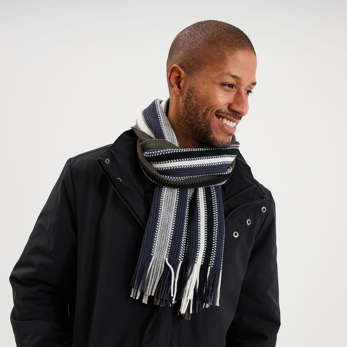 &Eacute;charpe &agrave; franges multicolore homme